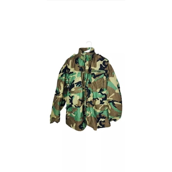 Military Cold Weather Field Coat 8415-01-099-7836 Medium Long Camo Jacket - Picture 1 of 13